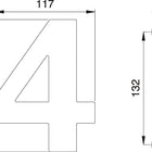 Numer domu EDI cyfra 4 stal nierdzewna matowa ( 3000261319 )