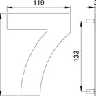 EDI Hausnummer Ziffer 7 Edelstahl matt ( 3000261322 )