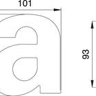 EDI Hausnummer Buchstabe a Edelstahl matt ( 3000261324 )