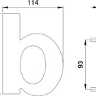 EDI Numéro de maison lettre b acier inoxydable mat ( 3000261325 )