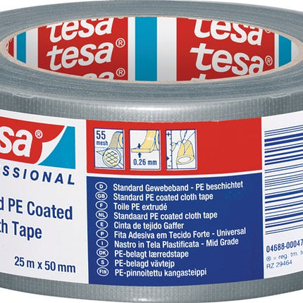 TESA fabric tape tesaband(R) Standard 4688 silver matt ( 3000265410 )