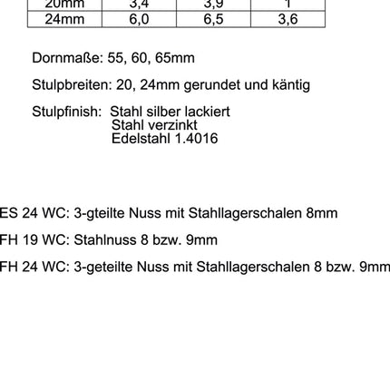 SSF Serratura da infilare BAD 20/ 55/78/8 mm DIN sinistra ( 3324024318 )