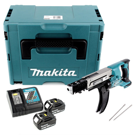 Makita DFR 750 RFJ Akku Magazinschrauber 18 V 45-75mm + 2x Akku 3,0Ah + Ladegerät + Makpac - Toolbrothers