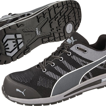 PUMA safety shoe Elevate Knit BLACK LOW size 44 black/grey ( 4000374614 )