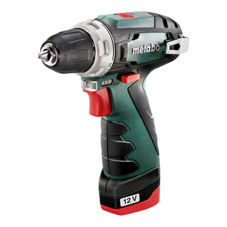 Metabo PowerMaxx BS Basic cordless drill driver 12 V 34 Nm ( 600984500 ) + 2x rechargeable battery 2.0 Ah + charger + case