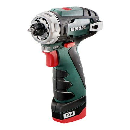 Metabo PowerMaxx BS Basic cordless drill driver 12 V 34 Nm ( 600984500 ) + 2x rechargeable battery 2.0 Ah + charger + case