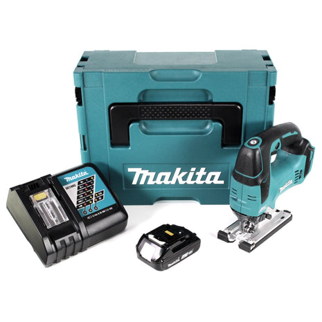 Makita DJV 182 RA1J Akku Pendelhubstichsäge 18 V Brushless + 1x Akku 2,0 Ah + Ladegerät + Makpac - Toolbrothers