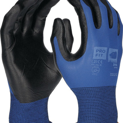 PRO FIT Handschuhe SPIKE Größe 8 blau / schwarz ( 4000391428 )