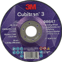 Disque abrasif 3M Cubitron™ 3 D125xS7mm grain 36+ (4000844235)