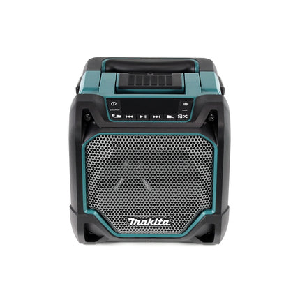 Makita DMR 202 RF Baustellen Lautsprecher 18V - für Akku- und Netzbetrieb, mit Bluetooth-Funktion, AUX-Anschluss, USB-Port, LCD Display + 2x 3,0 Ah Akku + Ladegerät - Toolbrothers