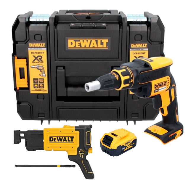 DeWalt DCF 620 NT atornillador en seco sin cable 18 V 30 Nm sin escobillas + 1x batería recargable 5,0 Ah + TSTAK - sin cargador