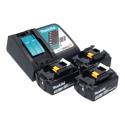 Makita DHP 482 F3JB Akumulatorowa wiertarko-wkrętarka udarowa 18 V 62 Nm czarna + 3x akumulator 3,0 Ah + ładowarka + Makpac