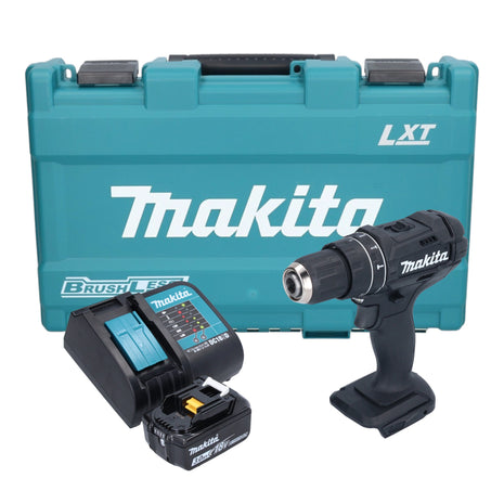 Makita DHP 482 SF1KB Akumulatorowa wiertarko-wkrętarka udarowa 18 V 62 Nm czarna + 1x akumulator 3,0 Ah + ładowarka + walizka