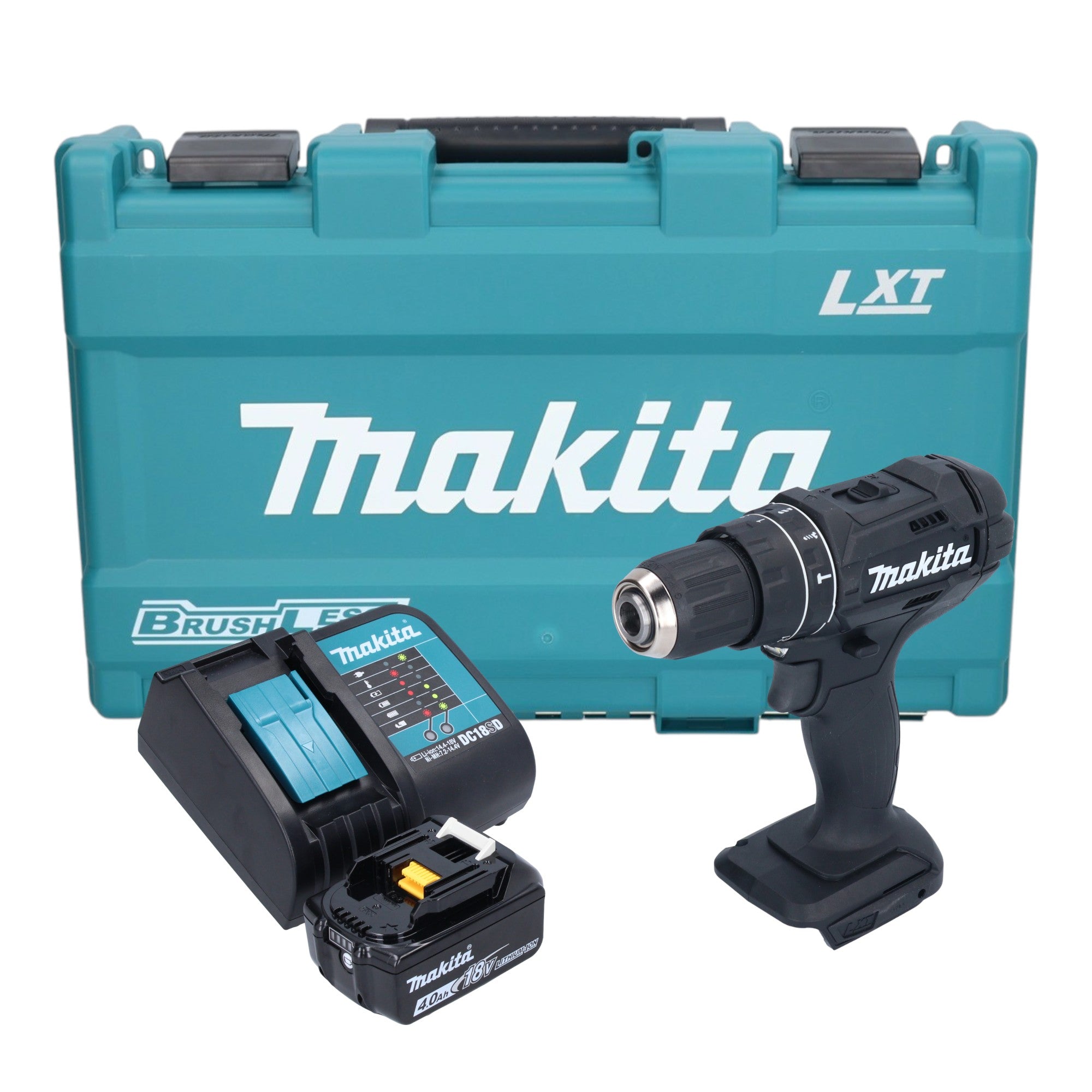 Makita DHP 482 SM1KB Akku Schlagbohrschrauber 18 V 62 Nm Schwarz 1x Akku 4 0 Ah Ladegeraet Koffer 0 - toolbrothers