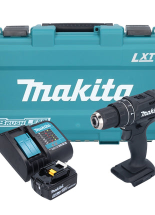 Makita DHP 482 ST1KB Perceuse-visseuse à percussion sans fil 18 V 62 Nm noire + 1x batterie 5,0 Ah + chargeur + coffret