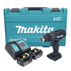 Makita DHP 482 STKB Akku Schlagbohrschrauber 18 V 62 Nm Schwarz + 2x Akku 5,0 Ah + Ladegerät + Koffer