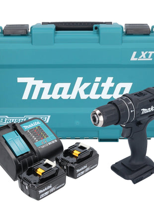 Makita DHP 482 SGKB Perceuse-visseuse à percussion sans fil 18 V 62 Nm noire + 2x batterie 6,0 Ah + chargeur + coffret