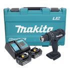 Makita DHP 482 SGKB taladro percutor inalámbrico 18 V 62 Nm negro + 2x baterías 6,0 Ah + cargador + estuche