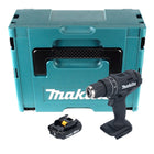 Makita DHP 482 A1JB Akumulatorowa wiertarko-wkrętarka udarowa 18 V 62 Nm czarna + 1x akumulator 2,0 Ah + Makpac - bez ładowarki