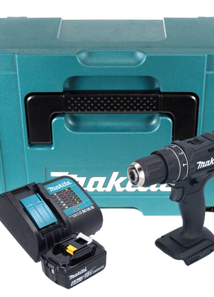 Makita DHP 482 SG1JB Perceuse-visseuse à percussion sans fil 18 V 62 Nm noire + 1x batterie 6,0 Ah + chargeur + Makpac