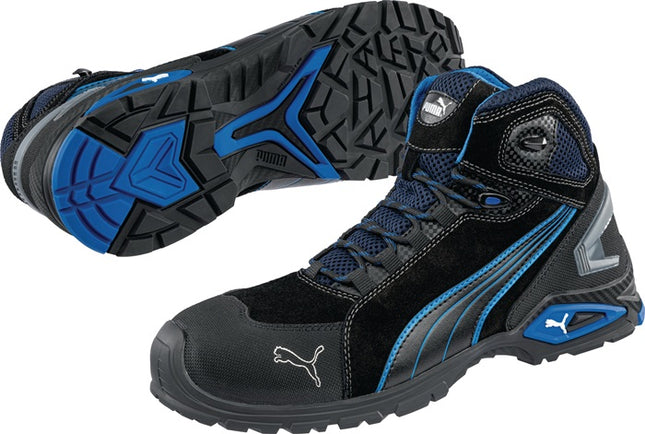 Bottes de sécurité PUMA Rio Black Mid taille 39 noir/bleu ( 4300700409 )