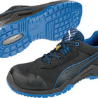 Chaussures de sécurité PUMA Argon Blue Low taille 48 noir/bleu ( 4300700448 )