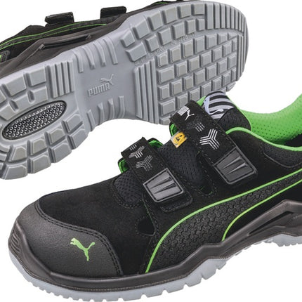 Sandale de sécurité PUMA Neodyme Green Low taille 45 noir/vert ( 4300700465 )