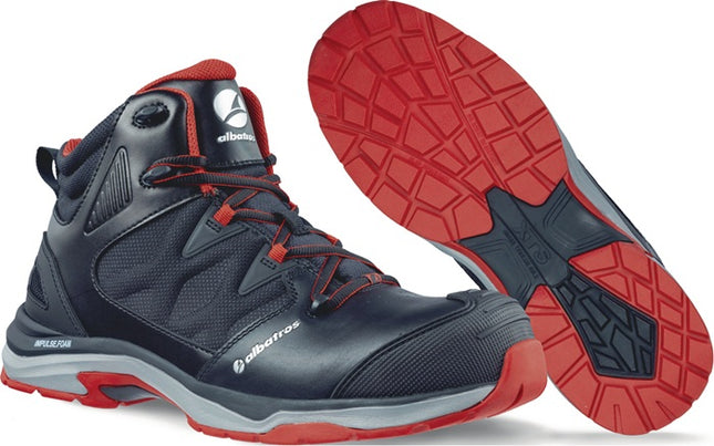 ALBATROS stivali di sicurezza ULTRATRAIL BLACK MID taglia 44 nero/rosso ( 4300700564 )