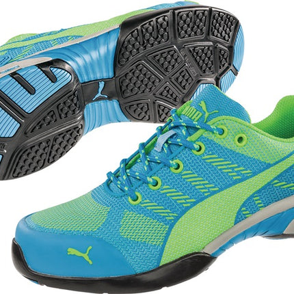 Zapato de seguridad para mujer PUMA Knit Blue Wns Low Talla 38 azul/verde (4300700652)