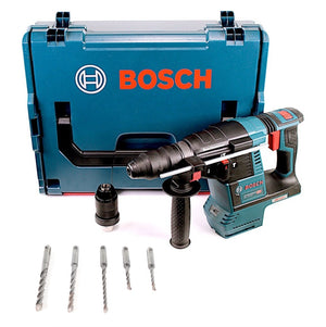 Bosch GBH 18V-26 F Akku Bohrhammer 18V 2,6J SDS-Plus in L-Boxx mit 5-tlg. SDS-VPlus Hammerbohrer-Set