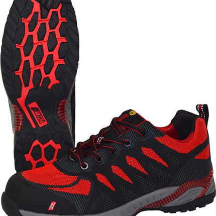 NITRAS Sicherheitsschuh PRO STEP Größe 41 schwarz/rot ( 8000235644 )