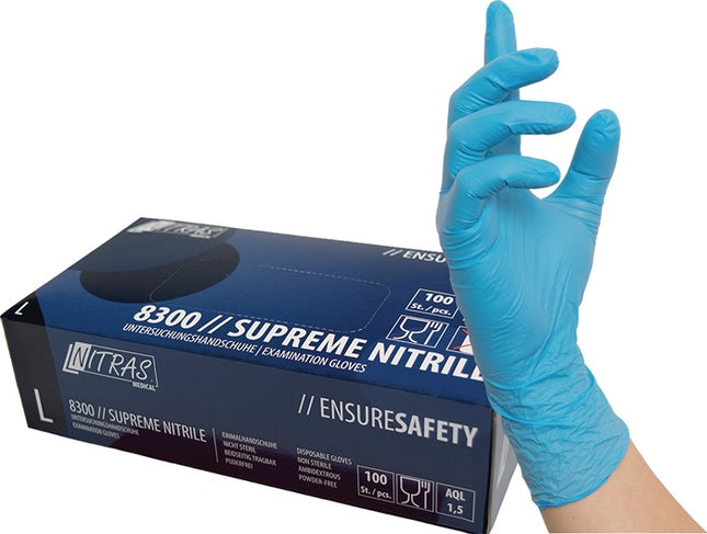 Guanti monouso NITRAS SUPREME NITRILE taglia S blu ( 8000236476 )