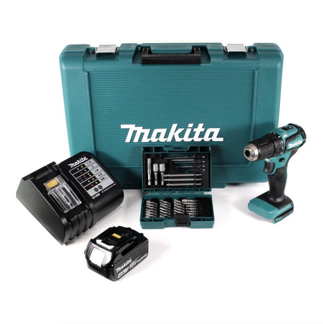 Makita DDF 483 SM1 Akku Bohrschrauber 18 V 40Nm im Makpac + 1x 4,0 Ah Akku + Ladegerät + 38 tlg. Bit- & Bohrer Set - Toolbrothers