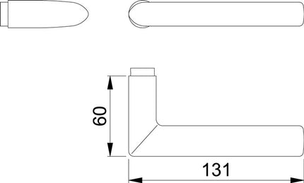 HOPPE Türdrückerlochteil Stockholm E1140Z Edelstahl matt ( 8000350626 )