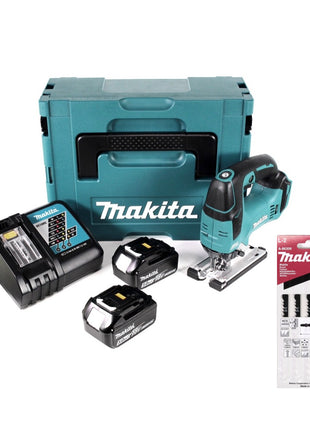 Makita DJV 182 RTJ Akku Pendelhubstichsäge 18V Brushless + 2x Akku 5,0Ah + Ladegerät + 8x Sägeblatt + Makpac - Toolbrothers