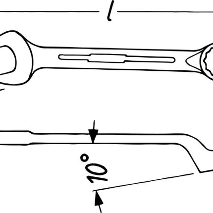 HAZET Combination spanner 603 SW 8 mm Length 120 mm ( 8000465099 )