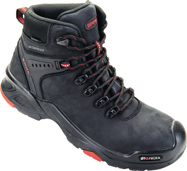Botas de seguridad BAAK Bailey talla 46 negro/rojo ( 8000600333 )