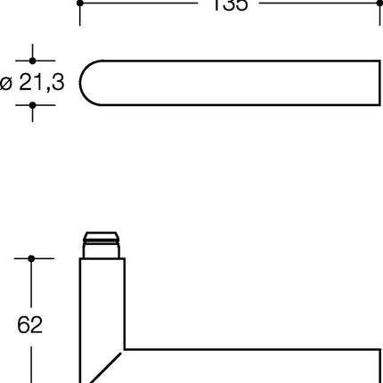 Jeu de rosaces HEWI 162PBR01.230 polyamide 90 (8000646092)