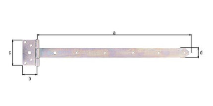 Colgador transversal GAH L.591 x 59xA.103 x 40xespesor 4 mm ( 8001514123 )