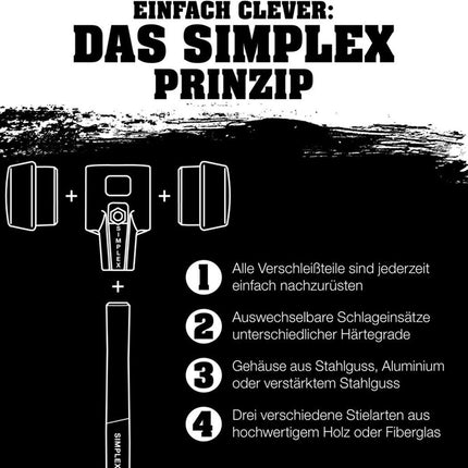 HALDER soft-face mallet SIMPLEX head d. 80mm length 490 head w.175mm ( 8002360753 )