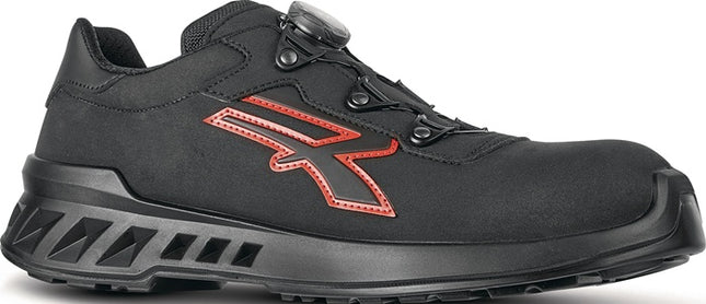 U.POWER zapato bajo de seguridad Caesar talla 40 negro/rojo ( 8002411820 )