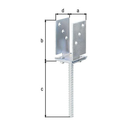 GAH U-Pfostenträger ETA-10/0210 71 - 131x110x200x70mm ( 8002893477 )