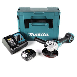Makita DGA 511 RF1J Meuleuse d'angle sans fil 18V 125mm Brushless + 1x Batterie 3,0Ah + Chargeur + Coffret Makpac