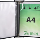 TARIFOLD Soporte pared 5 paneles expositores negro (9000492052)