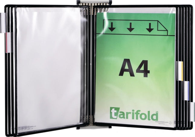 TARIFOLD Soporte pared 5 paneles expositores negro (9000492052)