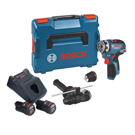 Bosch GSR 12V-35 FC Perceuse-visseuse sans fil 12 V 35 Nm Brushless ( 06019H3009 ) + 2x batterie 3,0 Ah + chargeur + 2x embouts + L-Boxx