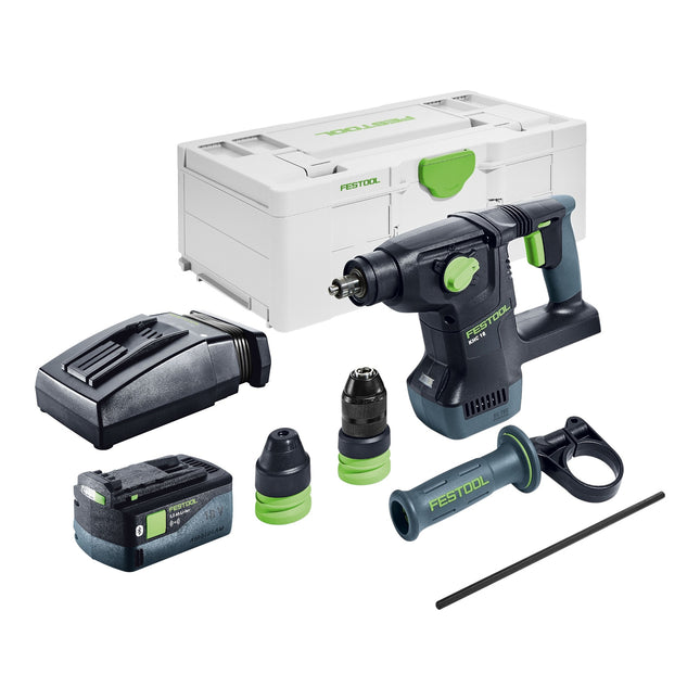 Festool KHC 18 EB-Basic cordless combi hammer 18 V 2.6 J SDS-Plus Brushless + 1x rechargeable battery 5.0 Ah + charger + systainer
