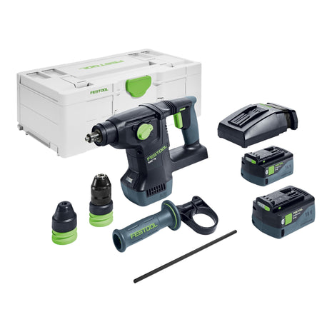 Festool KHC 18 5.0 EBI-Plus cordless combihammer 18 V 2.6 J SDS-Plus Brushless ( 577448 ) + 2x rechargeable battery 5.0 Ah + charger + systainer