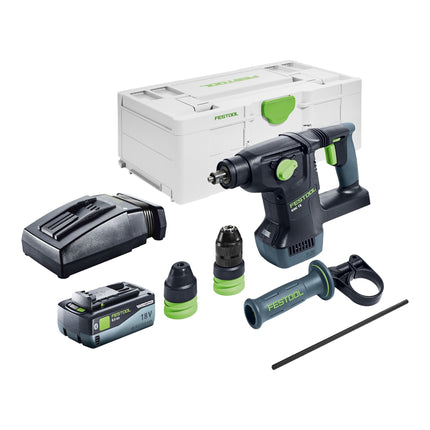 Martillo combinado sin cable Festool KHC 18 Basic 18 V 2,6 J Plus Brushless + 1x batería 8,0 Ah + cargador + systainer