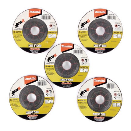 Makita DGA 454 SM1 Akku Winkelschleifer 18 V 115mm + 1x Akku 4,0Ah + Ladegerät + 6x Schruppscheibe - Toolbrothers